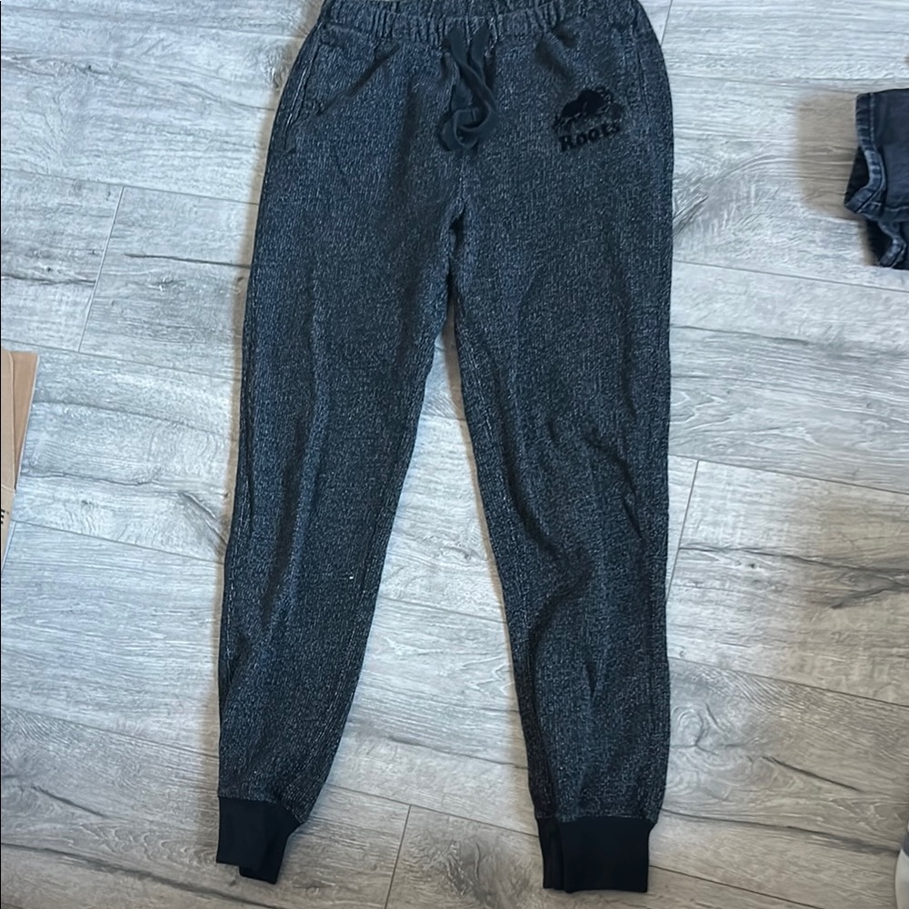 Unisex Black Joggers by Roots